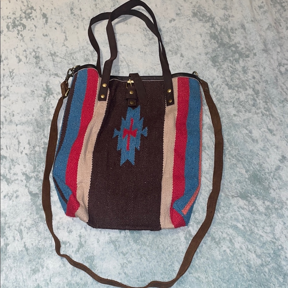 Boho bag with leather straps